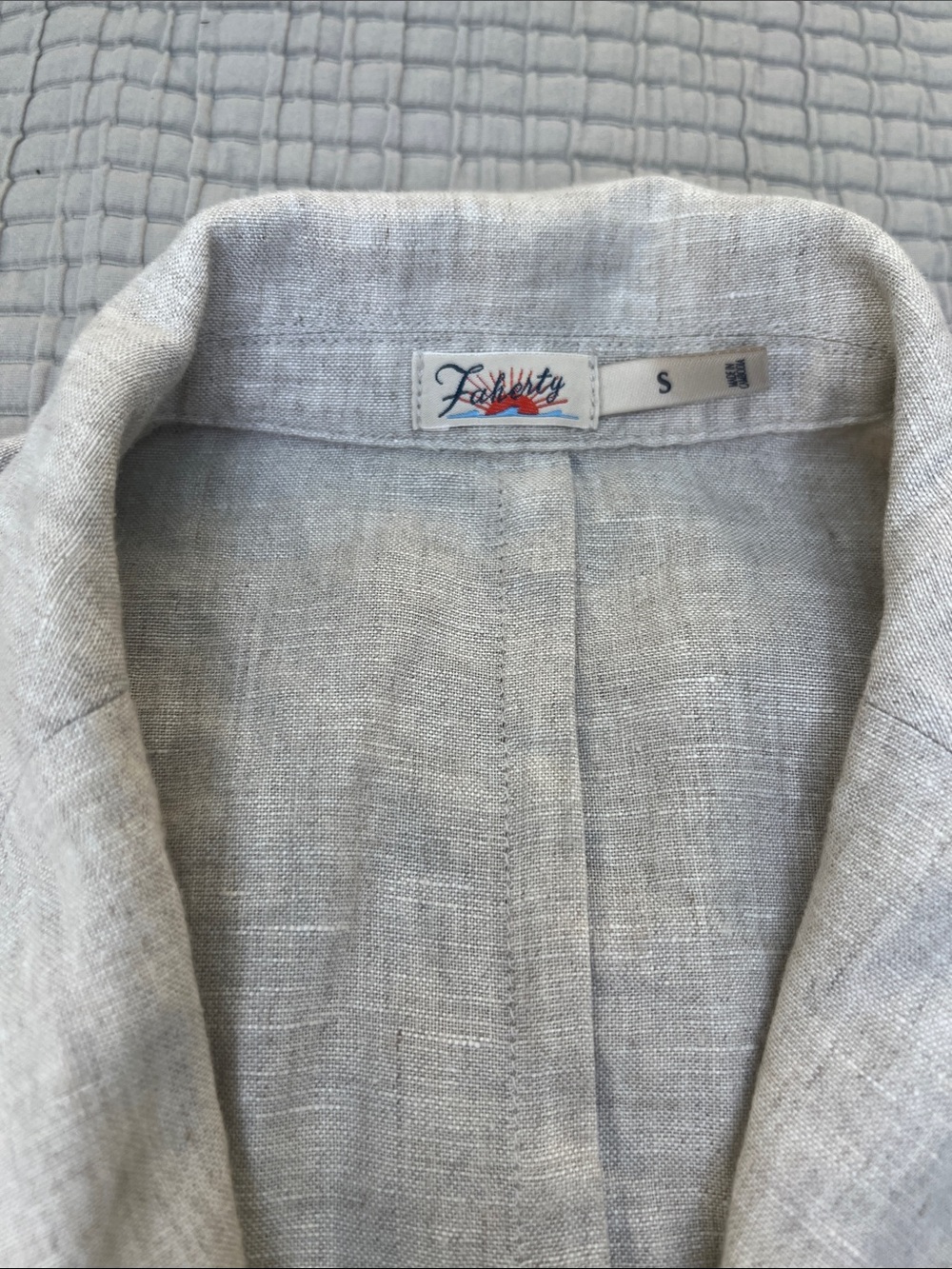 Faherty Women's tan Linen Blazer Jacket - Casual Tailored Style Small - Picture 2 of 5